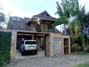 Entrance and covered parking of the five-bedroom villa in Ruiru