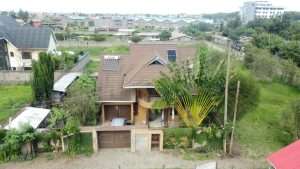 Front exterior of the five-bedroom villa in Ruiru