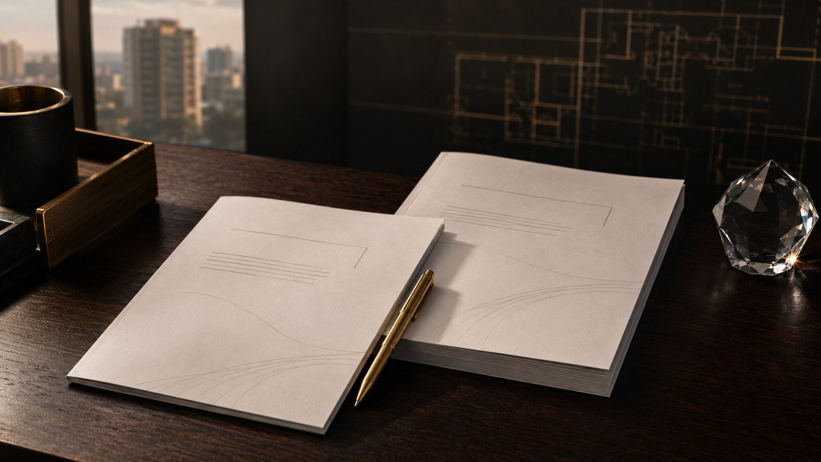 Offer letter and sale agreement documents on a desk